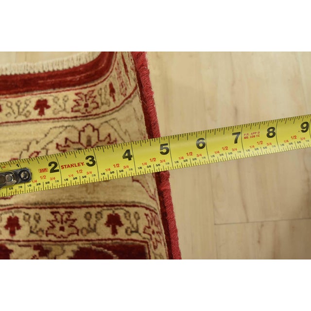 Ziegler Rug 5’10” X 8’10” Red Wool Traditional Hand-Knotted Oriental Carpet For Sale - Image 11 of 13