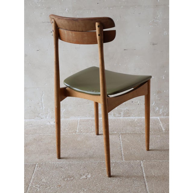 Brown Vintage Scandinavian Italian Wooden Dining Chairs, 1960s, Set of 6 For Sale - Image 8 of 10