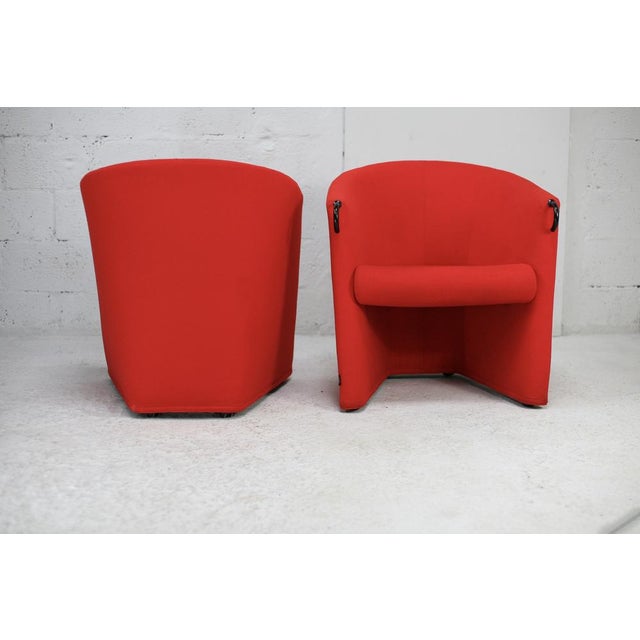 Set of Red Armchairs from Arflex, Italy, 1980 For Sale - Image 10 of 16