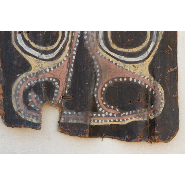 Large Framed Vintage Bark Painting Wall Art For Sale - Image 4 of 13