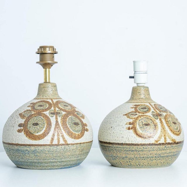 Ceramic Table Lamps by Noomi Backhausen for Soholm, Denmark, 1960s, Set of 2 For Sale - Image 11 of 13