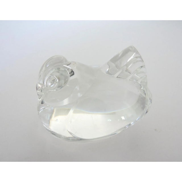 Vintage Crystal Clear Glass Hen For Sale - Image 4 of 4