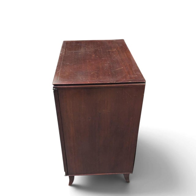Vintage Flame Mahogany Two-Door Storage Cabinet For Sale In Los Angeles - Image 6 of 12