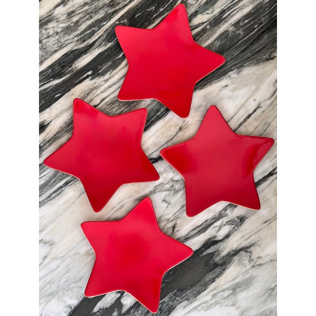 Williams Sonoma Holiday Star Accent Plates - Set of 4 For Sale - Image 10 of 11