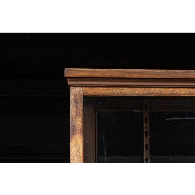 Antique Two-Tier Oak and Glass Display Case For Sale - Image 14 of 15