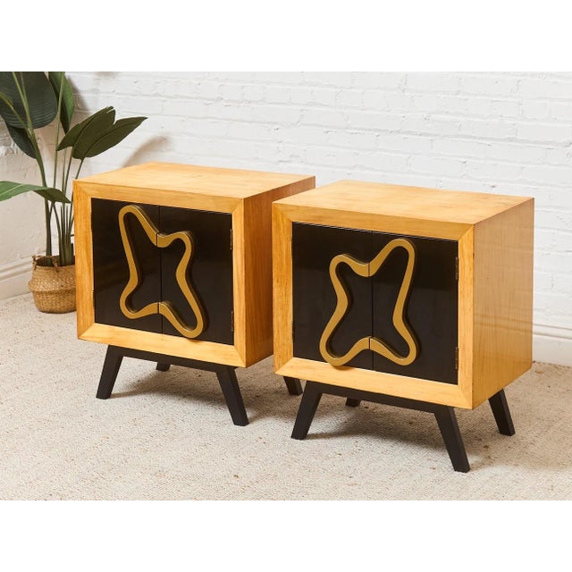 Mid 20th Century Brown Saltman Paul Lazo Nightstands, Pair, Attributed For Sale In Los Angeles - Image 6 of 12