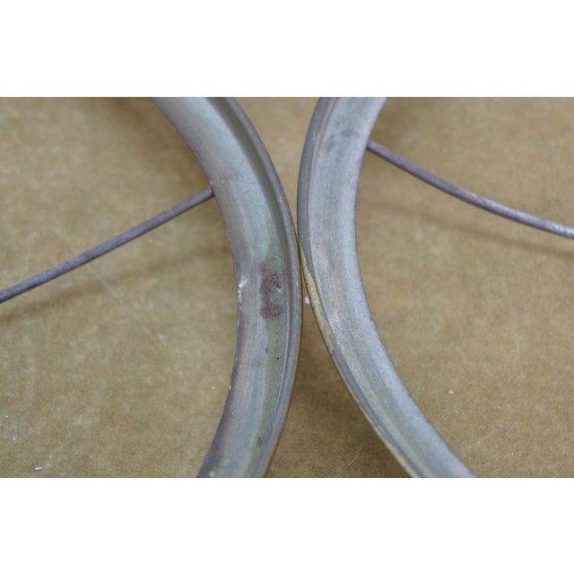 Antique Green Ribbed Glass Chandelier Oil Lamp Shades 11" - a Pair For Sale - Image 10 of 12