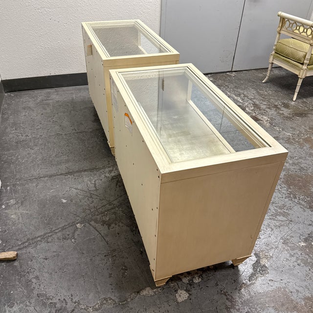 2010s Caracole New Traditional Glass Top Nightstands, Pair For Sale - Image 5 of 12