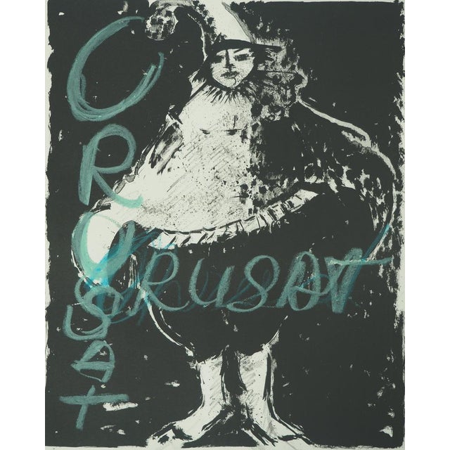 Roger Crusat (1917-1994) The Clown's Last Act Original lithograph Signed in pastel by the artist on the work On BFK Rives...