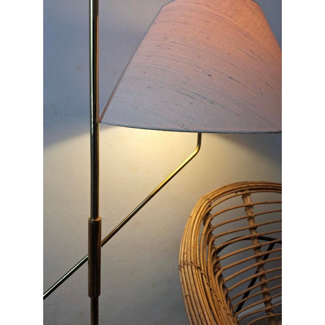 Mid-Century Modern Mid-Century Adjustable Brass Floor Lamp, 1950s For Sale - Image 3 of 17