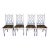 Mid 20th Century Faux Bamboo Fretwork Chinoiserie Liberty Dining Chairs Set of 4 For Sale