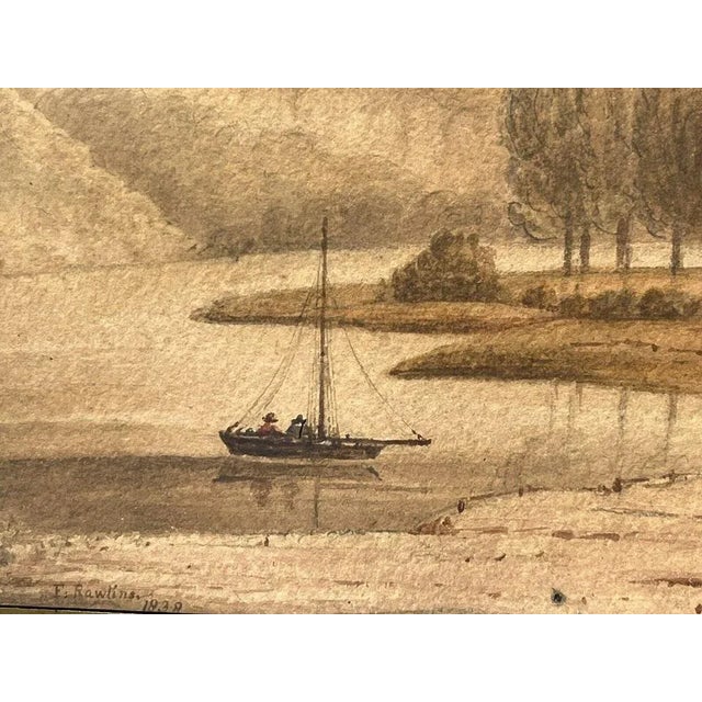 F. Rawlins, Maritime Scene, Watercolour, 1830, Framed For Sale - Image 4 of 8