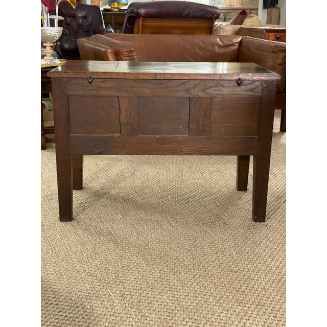 Antique English Carved Storage Chest with Lift Top For Sale - Image 4 of 13