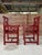 Chinoiserie Pair of Early 21st Century Red Lacquered Chinoiserie Armchairs For Sale - Image 3 of 12