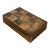 Vintage Checkered Wood Decorative Box For Sale