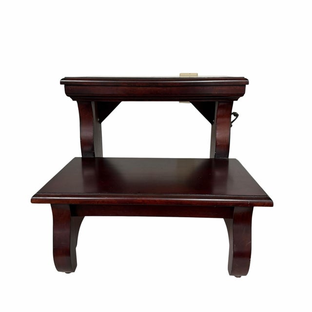 Late 20th Century Vintage Mahogany Bed Steps For Sale - Image 5 of 8