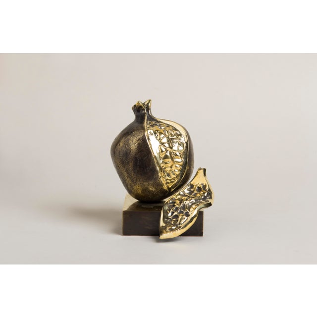 Art Deco Pomegranate Bronze Sculpture For Sale - Image 3 of 4