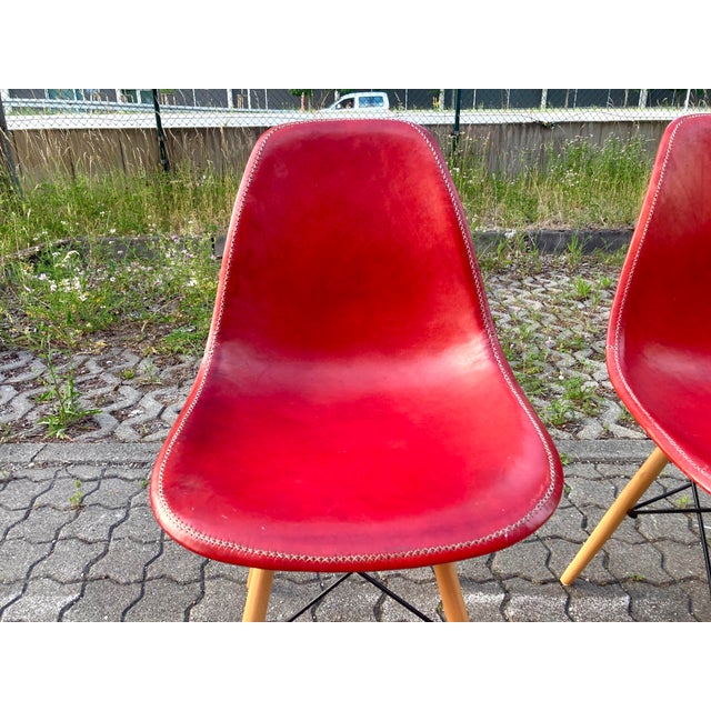 Side Chairs in Ox Red Saddle Leather from Sol & Luna, 2000s, Set of 4 For Sale - Image 10 of 18