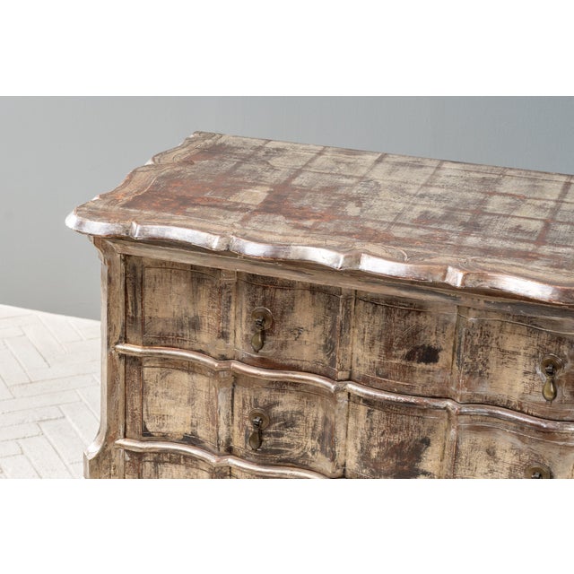 Wood 1940s Max Kuehne Silver Leaf Chest, Attributed For Sale - Image 7 of 15