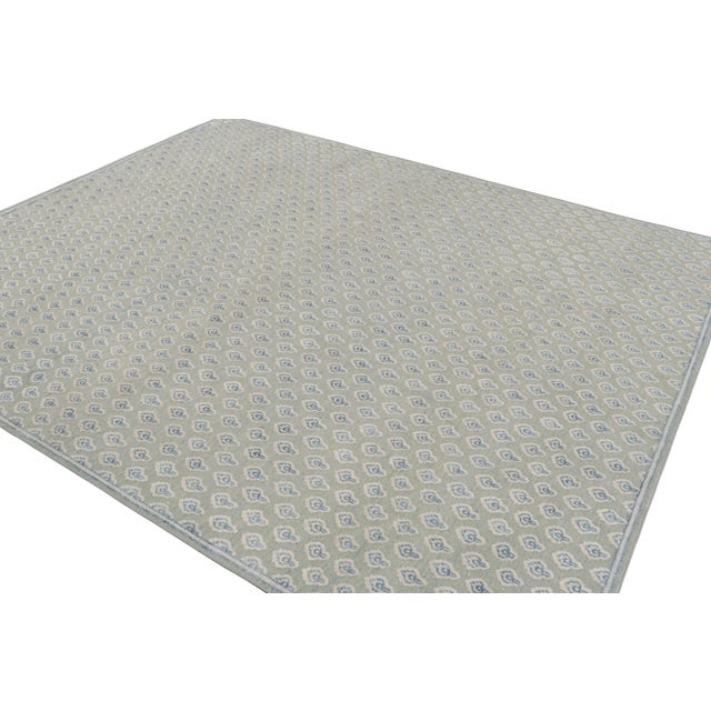 Not Yet Made - Made To Order Rug & Kilim’s Modern Block Print Rug in Blue & Gray with Paisley Floral Pattern - 7x9 For Sale - Image 5 of 7