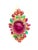Bochic “Orient” Vintage Natural Ruby, Emerald, Sapphire & Diamond Ring Set In 18K & Silver Natural Oval Shape Center Ruby...