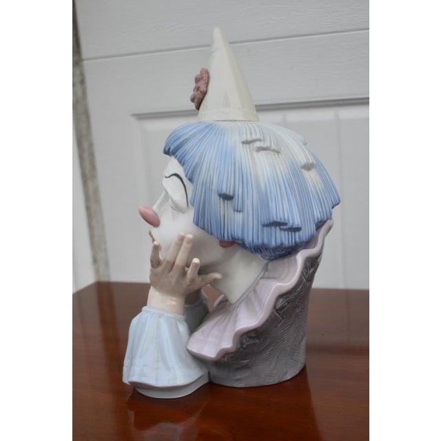 Vintage Lladro 5129 Sad Jester Clown Bust Porcelain Figurine Spain Retired For Sale - Image 15 of 18