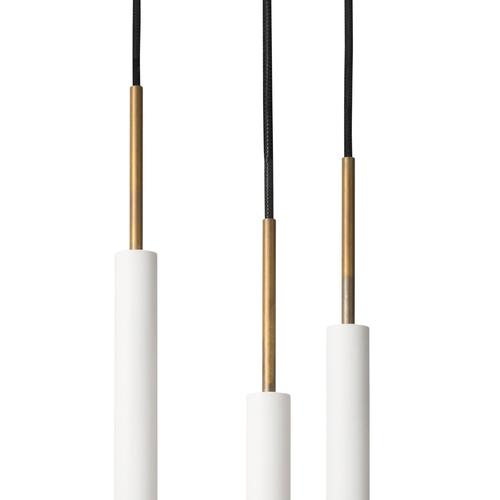 White Brass Stav 3 Ceiling Lamp by Johan Carpner for Konsthantverk For Sale - Image 4 of 10