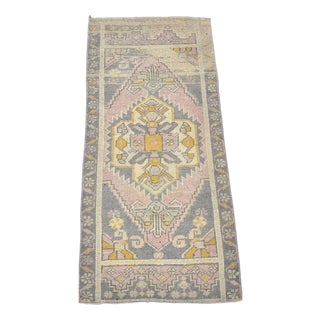 Small Handmade Wool Rug, 1960s For Sale