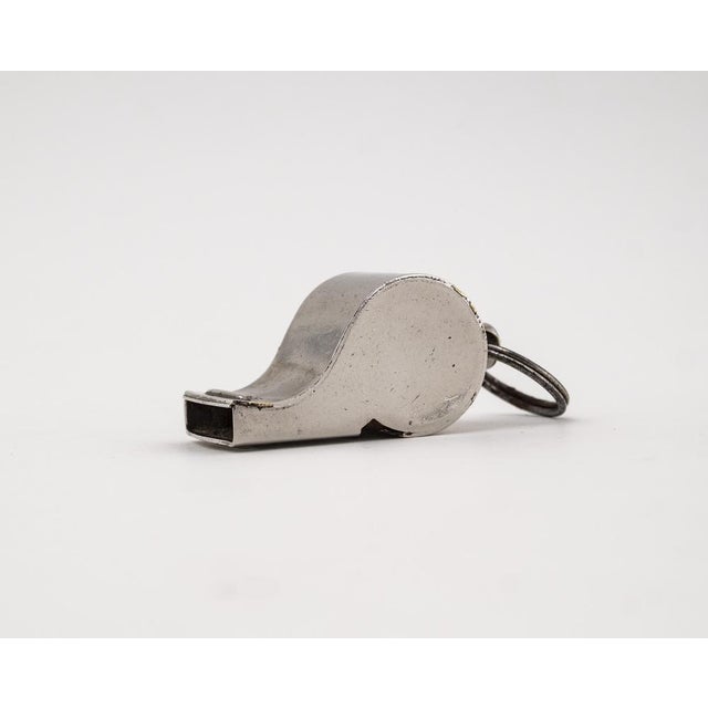 German Metal Whistle with Wooden Pea Leather Cord and Metal Chain, 1940s, Set of 3 For Sale - Image 10 of 18