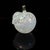 Iridescent Art Glass Apple Paperweight-White Spatter Glass-Hand Blown-Sculpture For Sale - Image 6 of 8