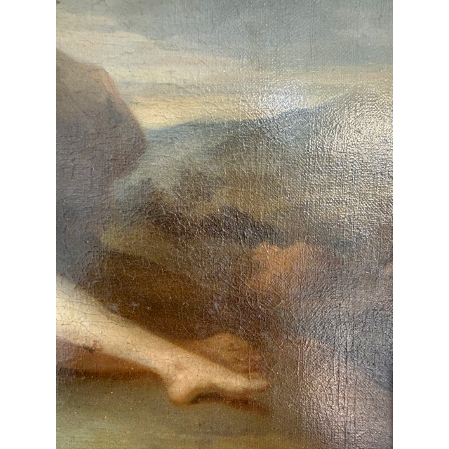 Late 17th Century European Baroque Oil Painting of Goddess and Cherub, Framed For Sale - Image 17 of 18