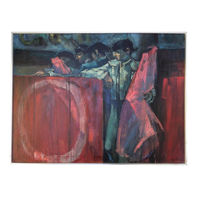 George Michaud Oil Painting of Bullfighter Matadors 1964 For Sale