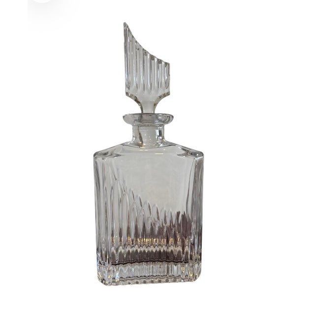 Vintage Art Deco Bleikristall 24% Pbo Crystal Liqueur Decanter W. Germany,Pre-Owned For Sale - Image 4 of 5