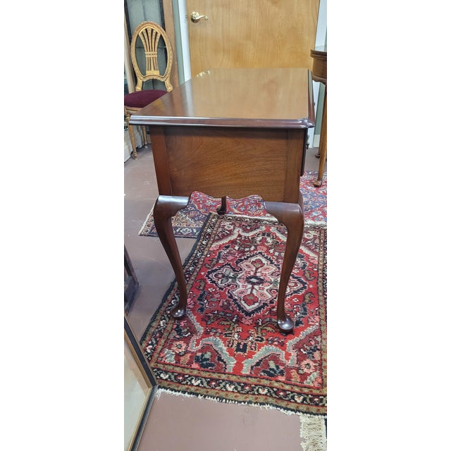 Queen Anne Vintage Lowboy Table Signed For Sale - Image 13 of 14