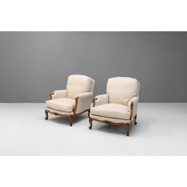 French Upholstered Lounge Chairs, 1910, Set of 2 For Sale - Image 11 of 11