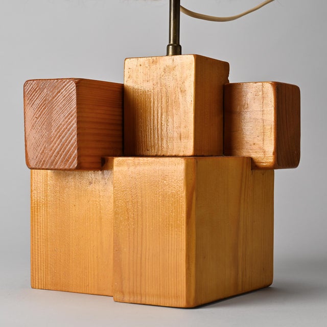 Sculptural Pine Table Lamp, France, 1970 For Sale - Image 11 of 14