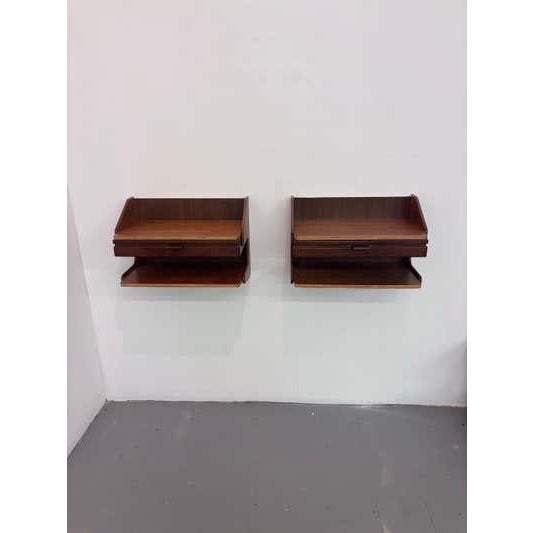 Danish Teak Nightstands in Hans J. Wegner Style, Mid-Century 1958, Pair For Sale - Image 11 of 17