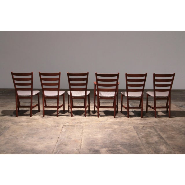 Dining Room Table with Chairs from Hansen Sorensen, Denmark, 1970s, Set of 7 For Sale - Image 3 of 17