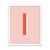 Alphabet Series in Pink, Letter I by Pencil & Paper in White Frame, XS Art Print For Sale
