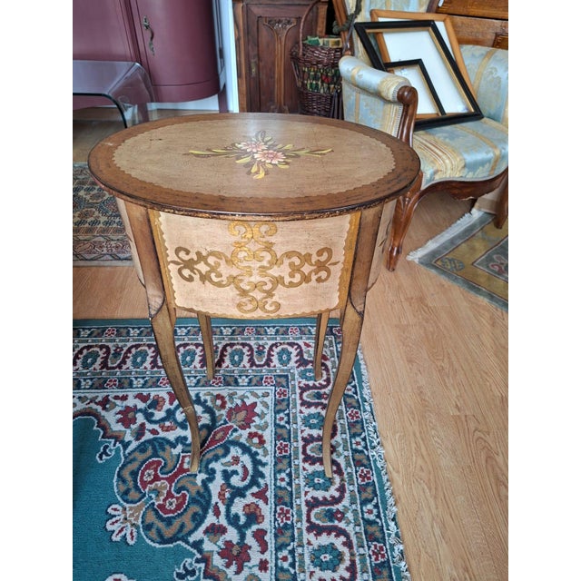 Lacquered and Gilded Oval Coffee Table, 1960s For Sale - Image 12 of 18
