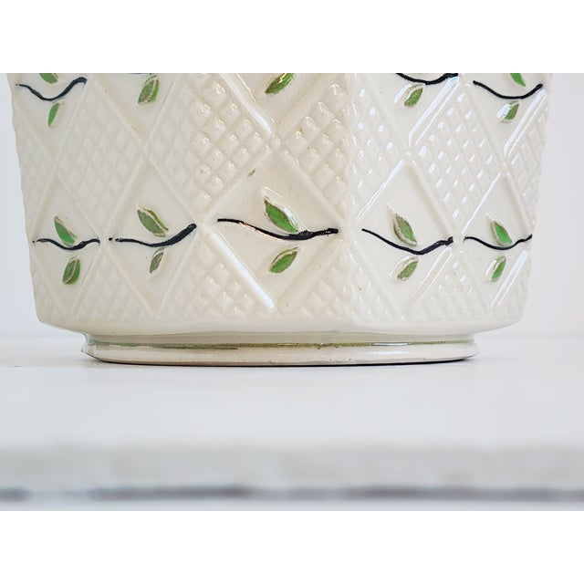 Green Vintage Japanese Ceramic Cookie Jar For Sale - Image 8 of 12