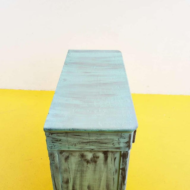 Handcrafted Pastel Green Sideboard For Sale - Image 13 of 18