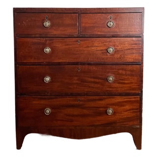 Early 1800s Antique British Neoclassical Mahogany Chest of Drawers For Sale