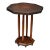 French Art Deco Bistro Occasional Table With Octagonal Top of Leather and Wood For Sale