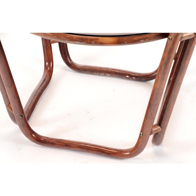 Rattan Glass-Top Table in the Secessionist Manner For Sale - Image 4 of 6