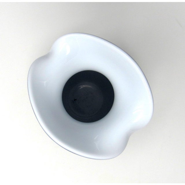 Orrefors of Sweden Black and White Cased Glass Vase Chairish