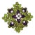 41ct Diamond Peridot & Amethyst 18k Yellow Gold Large Flower Brooch For Sale