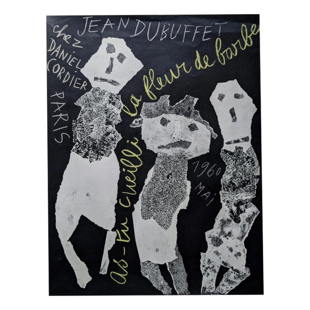 Jean Dubuffet, Composition with Characters, Lithograph, 1960 For Sale