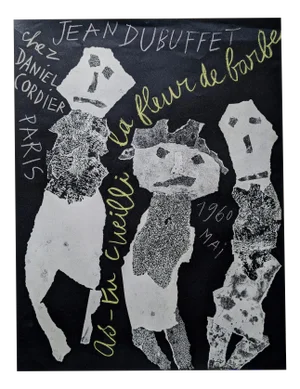 Jean Dubuffet, Composition with Characters, Lithograph, 1960