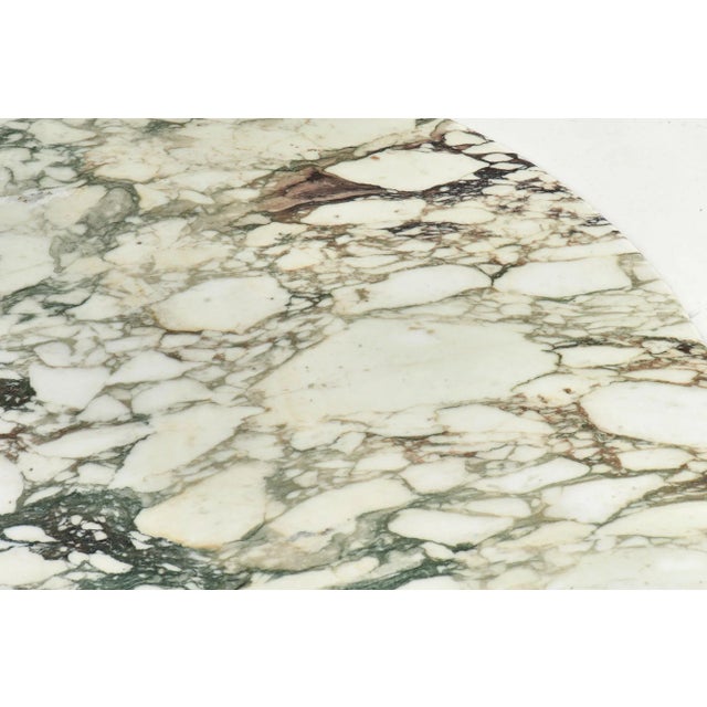 Stone Arabescato Marble and Stainless Steel Drum Dining Table Stone International Italy, 1970 For Sale - Image 7 of 10